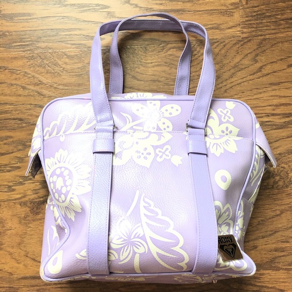 Roxy Handbags - Roxy Vintage Purple Leather Luggage Weekender Bag